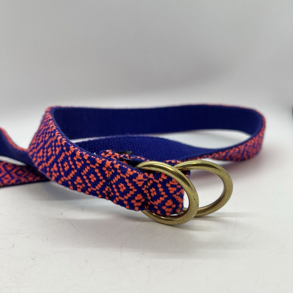 J.Crew Belt with Gold Hardware. Pink, Navy buckle adjustable women's size medium